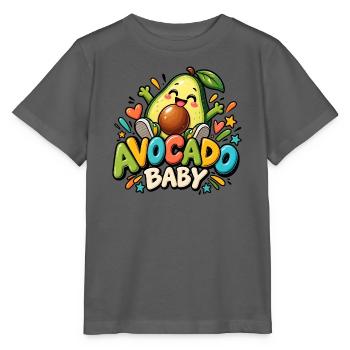 Avocado Baby – Süßes buntes Kinderdesign - Stanley/Stella Kinder T-Shirt MINI CREATOR  - Anthrazit - Vorne - Kain (125cm)
