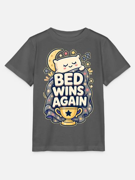 BED WINS AGAIN Nickerchen - Stanley/Stella Kinder T-Shirt MINI CREATOR - Anthrazit