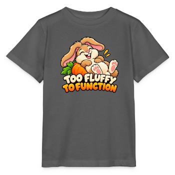 Zu flauschig, um zu funktionieren – Lustiger Hase - Stanley/Stella Kinder T-Shirt MINI CREATOR  - Anthrazit - Vorne - Kain (125cm)