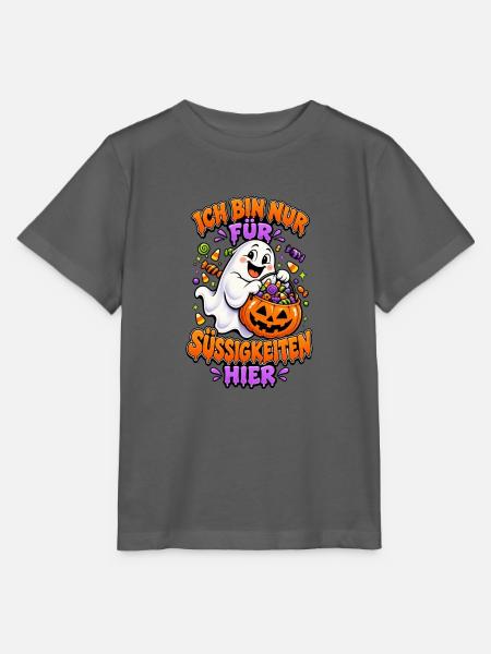 Geist mit Kürbisbeutel Halloween - Stanley/Stella Kinder T-Shirt MINI CREATOR  - Anthrazit