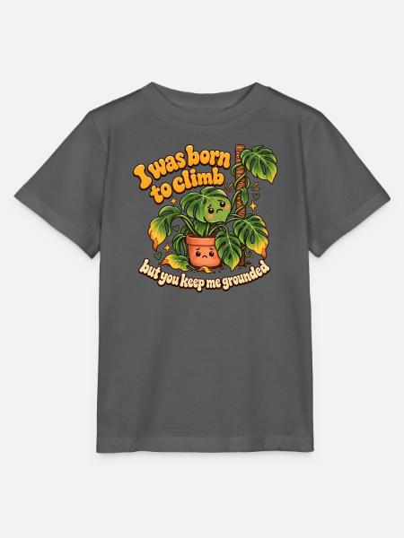 "I was born to climb" - Stanley/Stella Kinder T-Shirt MINI CREATOR - Anthrazit