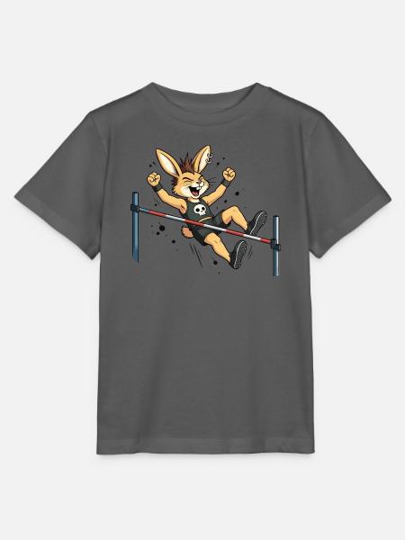 Bunny Punk Hochsprung-Athlet - Stanley/Stella Kinder T-Shirt MINI CREATOR  - Anthrazit