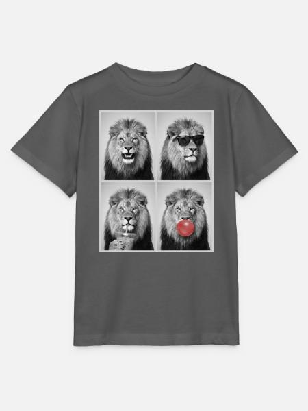 Löwen Löwe - Stanley/Stella Kinder T-Shirt MINI CREATOR - Anthrazit