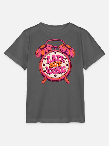 Spät Aber Ikonisch Uhr - Stanley/Stella Kinder T-Shirt MINI CREATOR  - Anthrazit