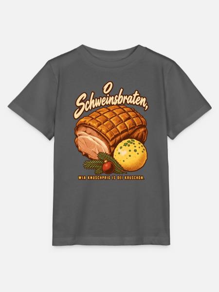 O Schweinsbraten knuschprige Kruste - Stanley/Stella Kinder T-Shirt MINI CREATOR - Anthrazit