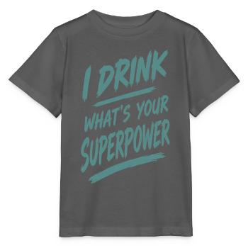 Ich trinke — deine Superkraft - Stanley/Stella Kinder T-Shirt MINI CREATOR  - Anthrazit - Vorne - Kain (125cm)