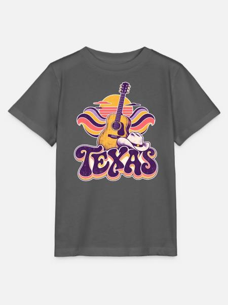 Texas Sunset Gitarre Retro - Stanley/Stella Kinder T-Shirt MINI CREATOR - Anthrazit
