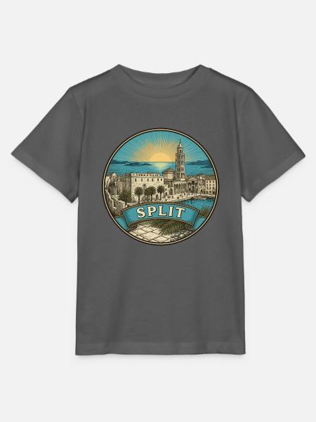 Split Kroatien Reiseabzeichen Diokletians Andenken - Stanley/Stella Kinder T-Shirt MINI CREATOR  - Anthrazit