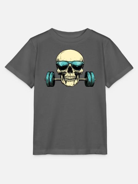 Totenkopf Sonnenbrille Hantel - Stanley/Stella Kinder T-Shirt MINI CREATOR - Anthrazit