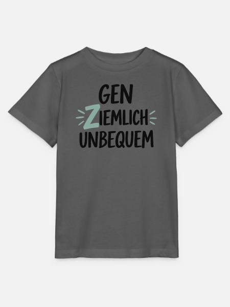 Gen Ziemlich Unbequem Spruch – Statement - Stanley/Stella Kinder T-Shirt MINI CREATOR - Anthrazit