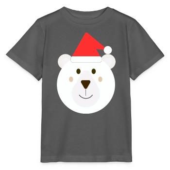 Niedlicher Weihnachts-Eisbär - Stanley/Stella Kinder T-Shirt MINI CREATOR  - Anthrazit - Vorne - Kain (125cm)