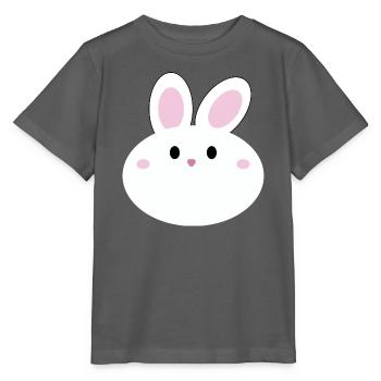 Süßes Kawaii-Kaninchen - Stanley/Stella Kinder T-Shirt MINI CREATOR  - Anthrazit - Vorne - Kain (125cm)