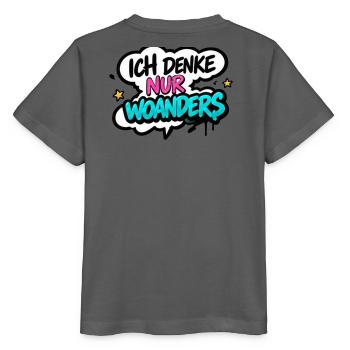Ich denke nur Woanders - Stanley/Stella Kinder T-Shirt MINI CREATOR  - Anthrazit - Hinten - Kain (125cm)