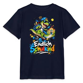 Endlich Schulkind - Erstklässler - Einschulung - Stanley/Stella Kinder T-Shirt MINI CREATOR  - Navy - Vorne - Kain (125cm)