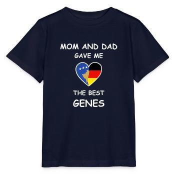 Kosovo Germany Genes Heart - Stanley/Stella Kinder T-Shirt MINI CREATOR  - Navy - Vorne - Kain (125cm)