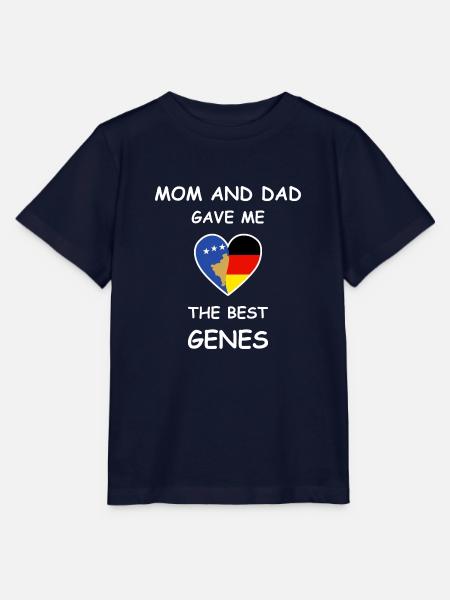 Kosovo Germany Genes Heart - Stanley/Stella Kinder T-Shirt MINI CREATOR - Navy