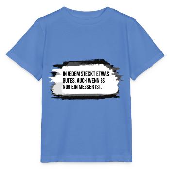 Grantiger Misanthrop Küchenmesser - Stanley/Stella Kinder T-Shirt MINI CREATOR  - Blau - Vorne - Taisha (125cm)