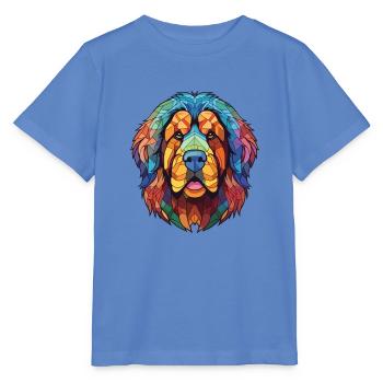 Tibetischer Mastiff Hunderasse Aquarell Illustration - Stanley/Stella Kinder T-Shirt MINI CREATOR  - Blau - Vorne - Taisha (125cm)
