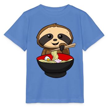 Ramen Faultier Otaku - Stanley/Stella Kinder T-Shirt MINI CREATOR  - Blau - Vorne - Taisha (125cm)