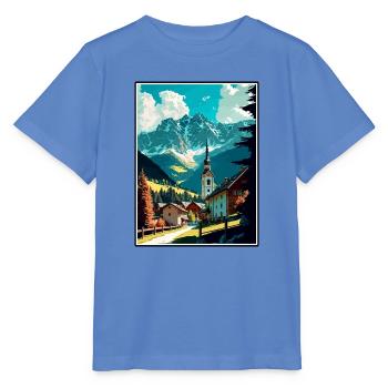 Garmisch Partenkirchen Deutschland Reiseplakat - Stanley/Stella Kinder T-Shirt MINI CREATOR  - Blau - Vorne - Taisha (125cm)
