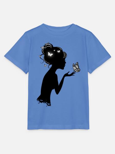 Weibliche Schmetterlinge - Stanley/Stella Kinder T-Shirt MINI CREATOR - Blau