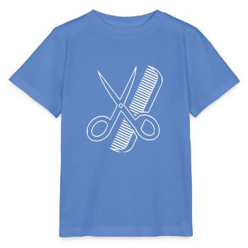 Haarschnitt Coiffeur Geschenkidee Haare schneiden - Stanley/Stella Kinder T-Shirt MINI CREATOR  - Blau - Vorne - Taisha (125cm)