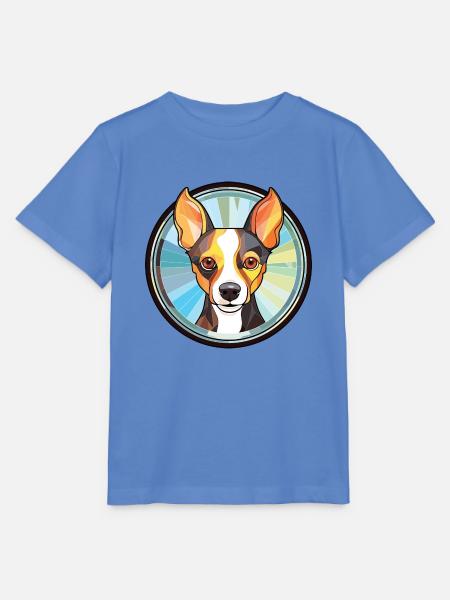 Ratterrier-Hunderasse Aquarell-Illustration - Stanley/Stella Kinder T-Shirt MINI CREATOR - Blau
