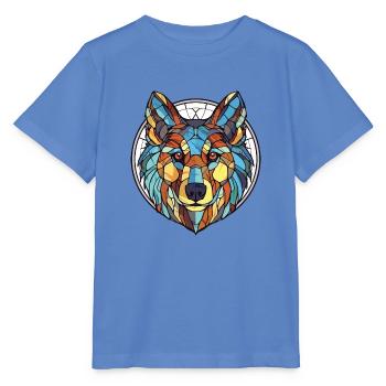 Cao De Castro Laboreiro Wolf Hunderasse Aquarell - Stanley/Stella Kinder T-Shirt MINI CREATOR  - Blau - Vorne - Taisha (125cm)