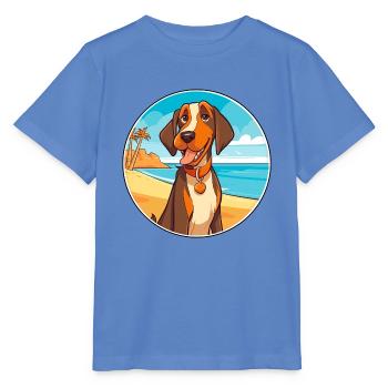 Cao De Castro Laboreiro Hunderasse Cartoon Kawaii - Stanley/Stella Kinder T-Shirt MINI CREATOR  - Blau - Vorne - Taisha (125cm)