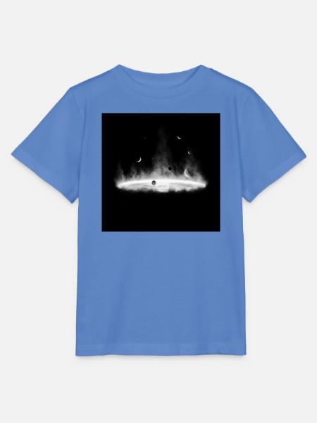 Nebulae Feuer-Silhouette auf Dunkelgrau - Stanley/Stella Kinder T-Shirt MINI CREATOR - Blau