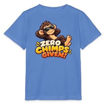 Null Schimpansen gegeben! - Lustiger Schimpanse - Stanley/Stella Kinder T-Shirt MINI CREATOR  - Blau - Vorne - Taisha (125cm)