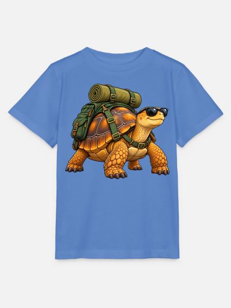 Wandernde Schildkröte - Stanley/Stella Kinder T-Shirt MINI CREATOR - Blau