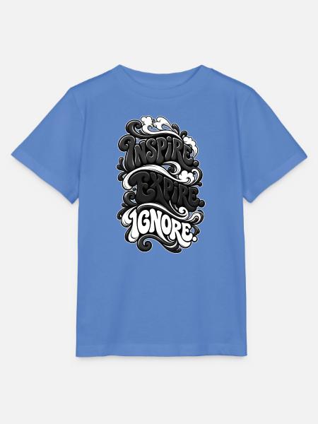 Einatmen. Sterben. Ignorieren. (Schwarz-weiß) - Stanley/Stella Kinder T-Shirt MINI CREATOR - Blau