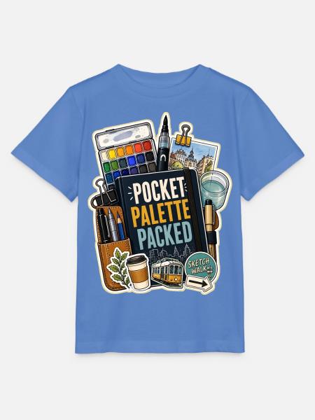 POCKET PALETTE PACKED - Stanley/Stella Kinder T-Shirt MINI CREATOR - Blau