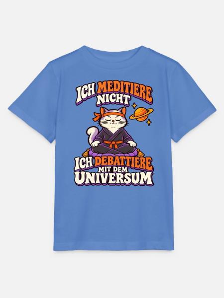 Yoga-Katze – Ich meditiere nicht - Stanley/Stella Kinder T-Shirt MINI CREATOR - Blau