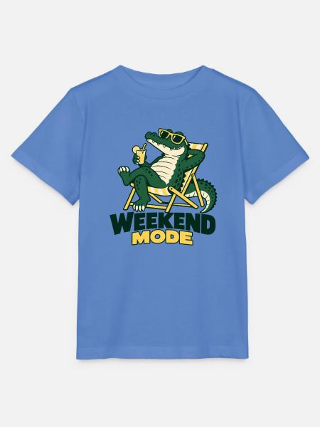 Alligator im Weekend Modus Strandlook - Stanley/Stella Kinder T-Shirt MINI CREATOR  - Blau