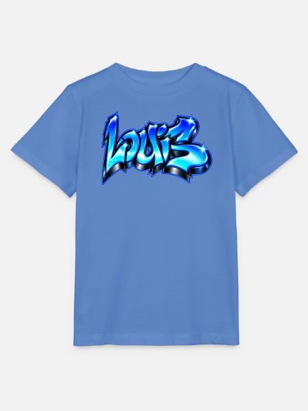 Electric Blue Wolf Graffiti! Wilde Straßenkunst - Stanley/Stella Kinder T-Shirt MINI CREATOR  - Blau