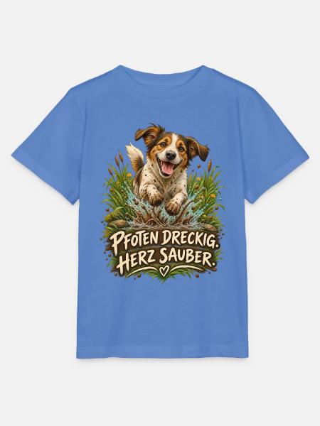 Pfoten dreckig. Herz sauber. - Stanley/Stella Kinder T-Shirt MINI CREATOR  - Blau
