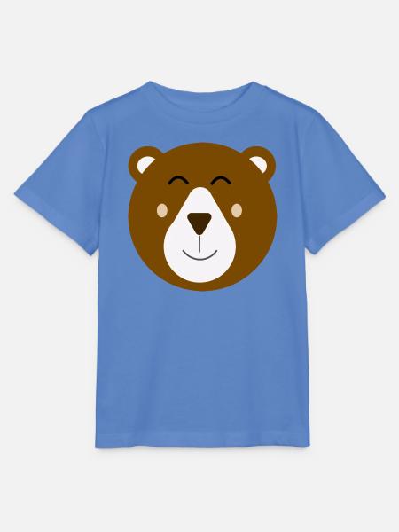 Süßer glücklicher brauner Bär - Stanley/Stella Kinder T-Shirt MINI CREATOR - Blau