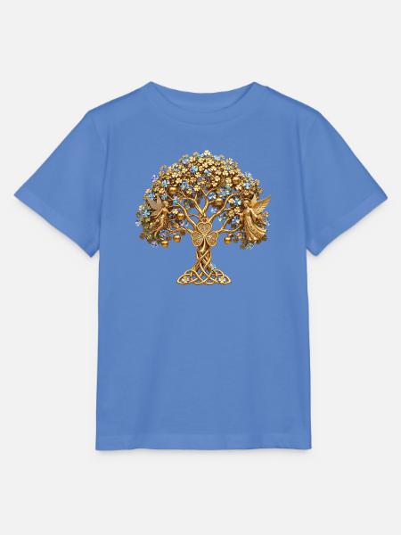 Goldener Baum des Lebens Engel - Stanley/Stella Kinder T-Shirt MINI CREATOR - Blau