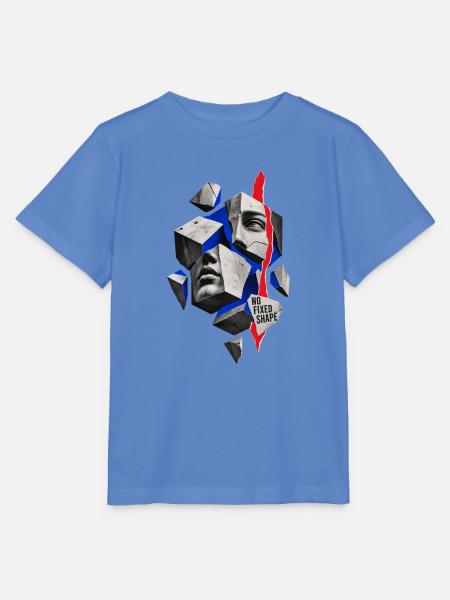 Kubische Collage: Keine feste Form - Stanley/Stella Kinder T-Shirt MINI CREATOR  - Blau