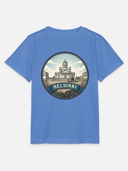 Helsinki Finnland Reiseabzeichen Kathedralen-Souvenir - Stanley/Stella Kinder T-Shirt MINI CREATOR  - Blau