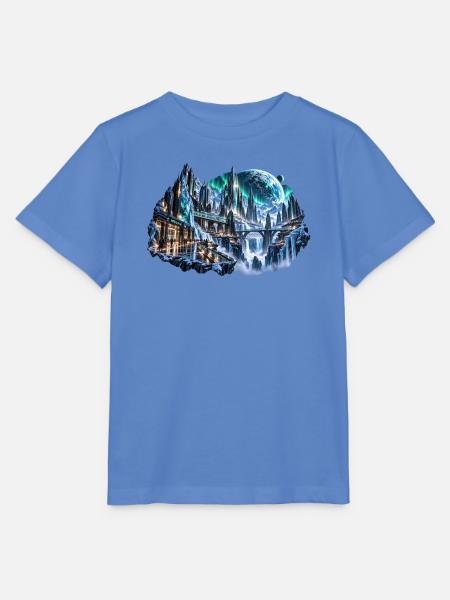 MELVIG – Eisstadt unter Nordlichtern - Stanley/Stella Kinder T-Shirt MINI CREATOR - Blau