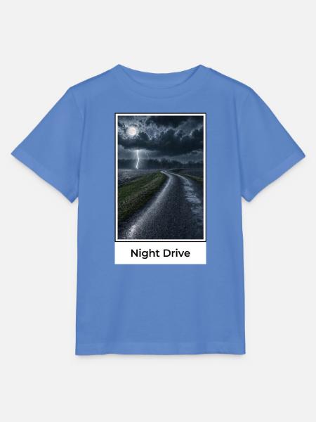 Nachtfahrt durch Gewitter - Stanley/Stella Kinder T-Shirt MINI CREATOR - Blau