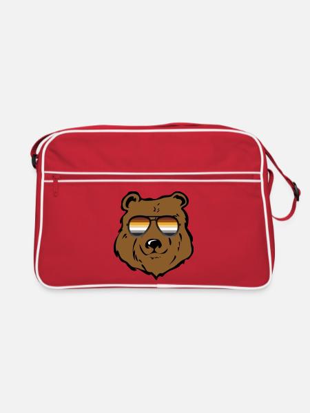 BEAR GAY LGBT PRIDE Bear Community - Retro Tasche - Rot/Weiß