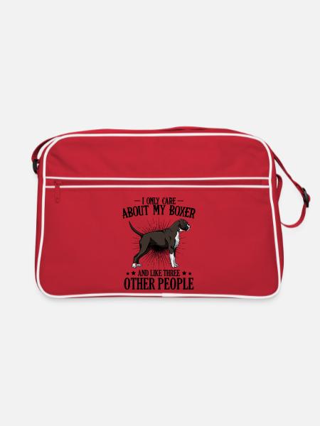 boxeur - Sac Retro - rouge/blanc - Devant