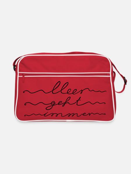 Meer geht immer, Urlaub am Meer, Nordsee, Ostsee - Retro Tasche - Rot/Weiß