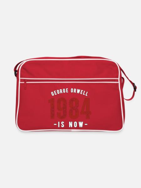 GEORGE ORWELL 1984 - Retro Tasche - Rot/Weiß - Vorne