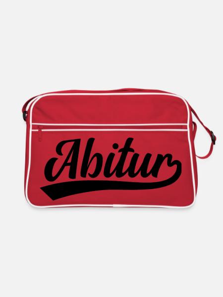 Abitur Abi - Retro Tasche - Rot/Weiß - Vorne