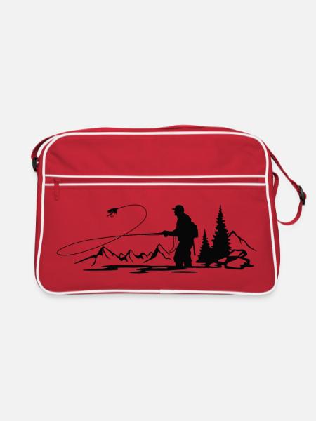 Sauerland Fliegenfischen - Retro Tasche - Rot/Weiß